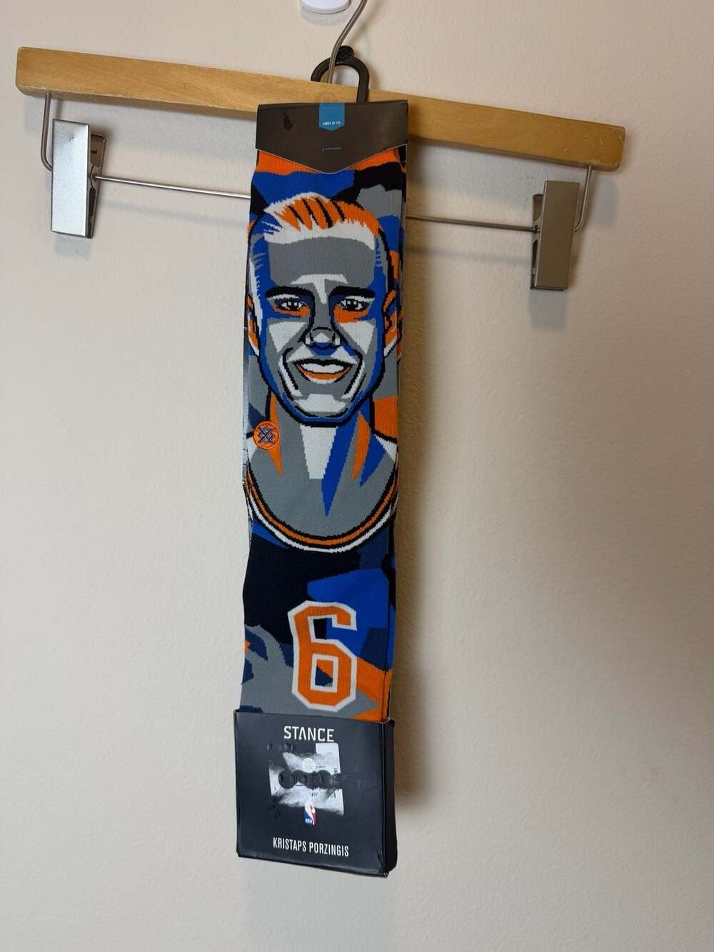 Stance NBA New York Knicks Kristaps Porzingis Mosaic Crew Socks Large